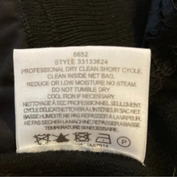 Tory Burch Black Lace and Knit Sweater Top Size Medium - Picture 7 of 11